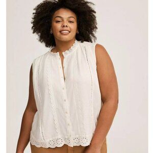 Torrid Eyelet Hem Challis Top